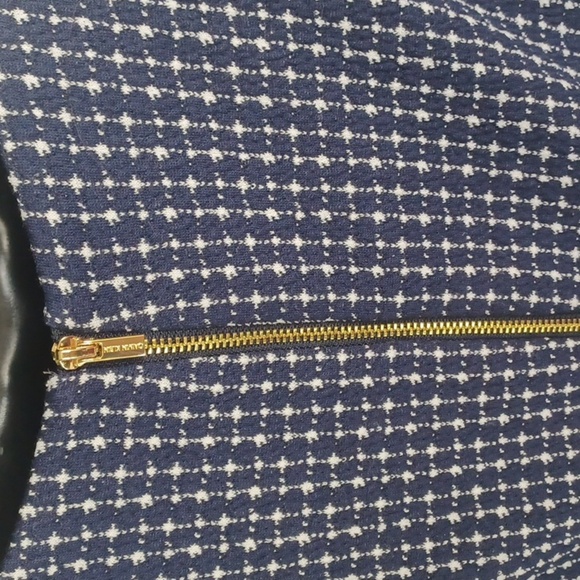 Calvin Klein Blue & White Sheath Dress Knee-Length Size 10, stretchy - Picture 5 of 8